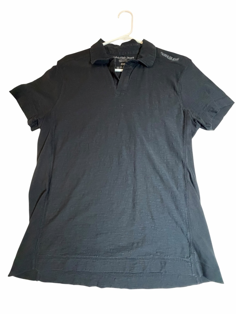 Calvin Klein Jeans Men's Black Short-Sleeve Polo